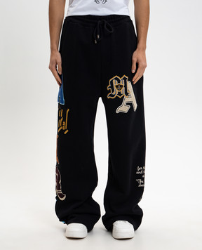 AMIRI Black Varsity Logo Insulated Track Pants AMBMPA1020