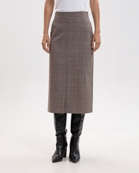 Twinset Checked skirt with wool 262TP2802