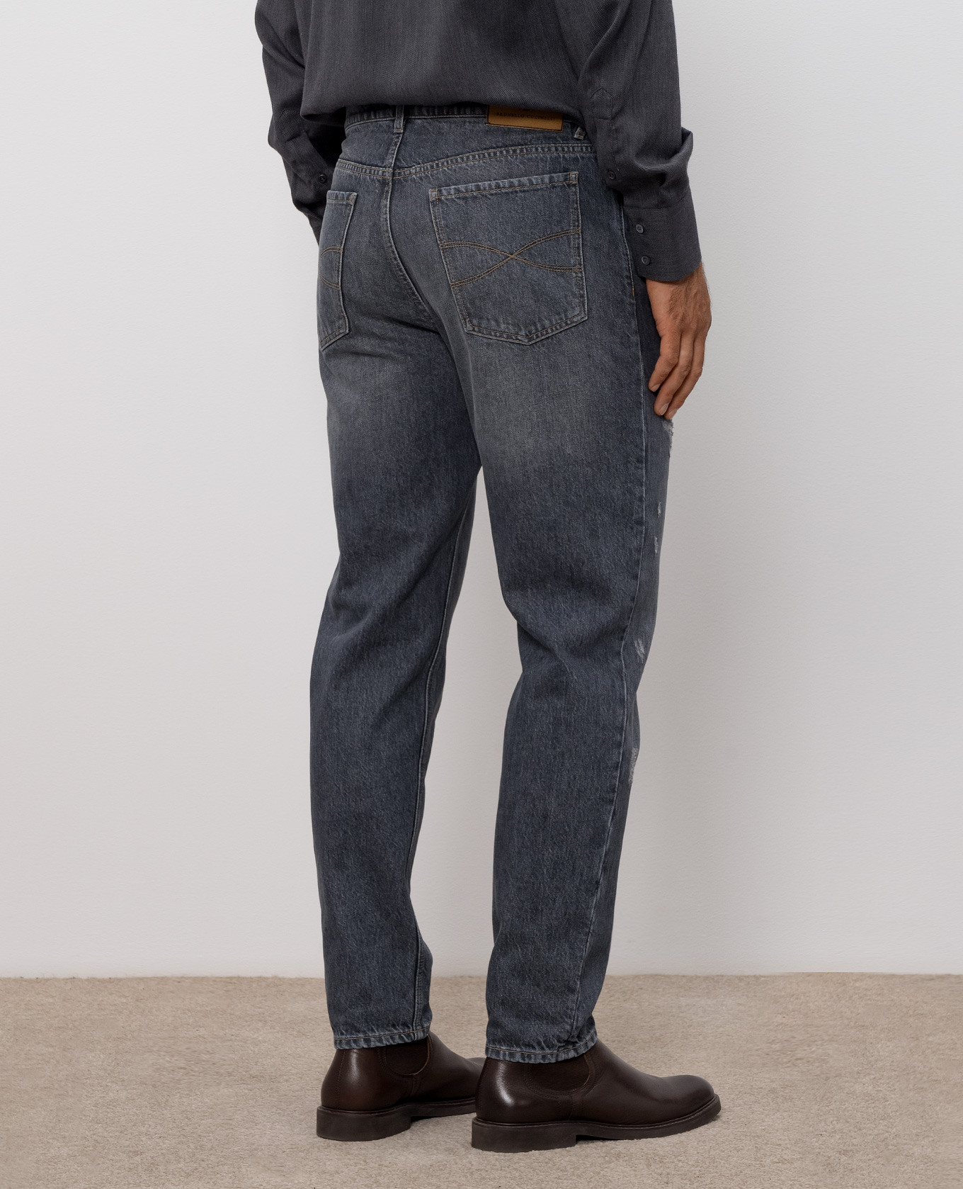 Blue jeans with holes Brunello Cucinelli 4