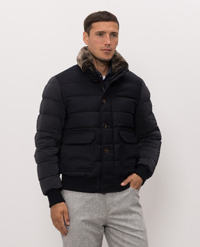 MooRER Blue down jacket FANTONI FANTONIOSL
