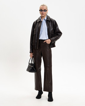 Max Mara Brown leather pants SMMVIOLINO SMMVIOLINO
