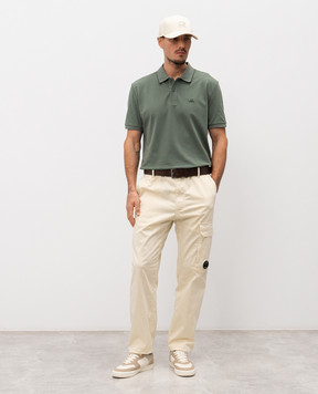 C.P. Company Beige pants with a patch MPA135A005694G
