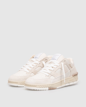 Axel Arigato Beige leather Area Lo Fluffy sneakers F2279001