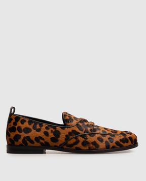 Max & Co TUONO leopard print leather loafers MCATUONO
