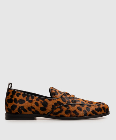 TUONO leopard print leather loafers