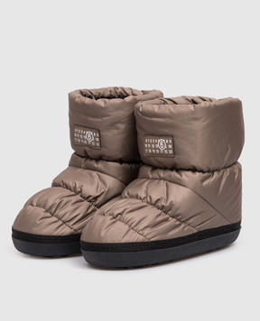 Maison Margiela MM6 Children's brown quilted boots 839493639