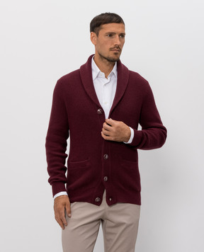 Brunello Cucinelli Burgundy cardigan MNI709706
