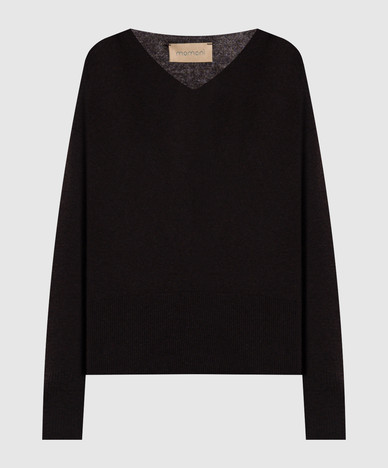 Pull en laine et cachemire marron Freesia
