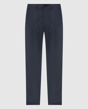 Enrico Mandelli Blue cotton pants GYM02B5653
