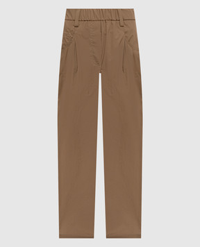 Brunello Cucinelli Brown pants with chain M0H93P8907