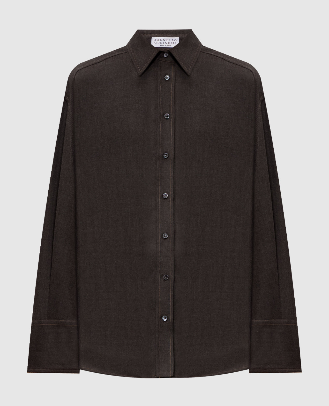 Brown wool shirt