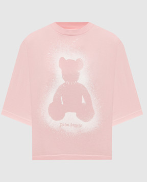 Palm Angels Pink T-shirt with print PWAA079S26JER001