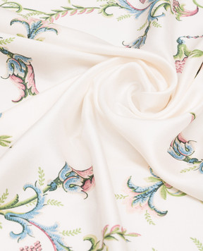 Etro Beige silk scarf with floral print WAXA0006AKE19