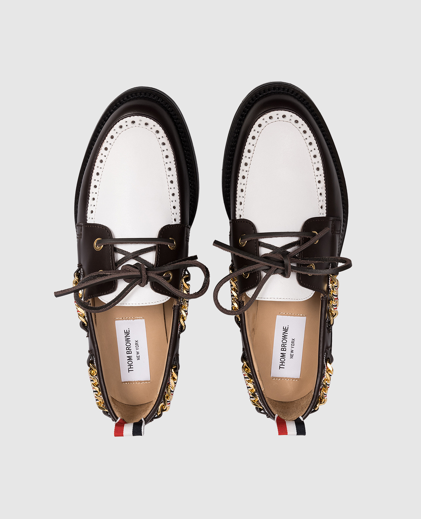 

Brown leather derby shoes Thom Browne