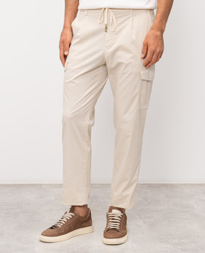 Peserico Beige cotton cargo pants R54775T23D07945