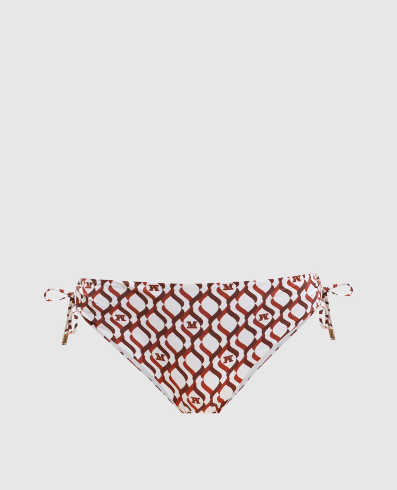 White SIBILLA swimsuit panties with branded print