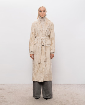 Rindi Beige sheepskin coat 012AG026