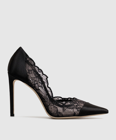 Zapatos Brigitte negros con cordones