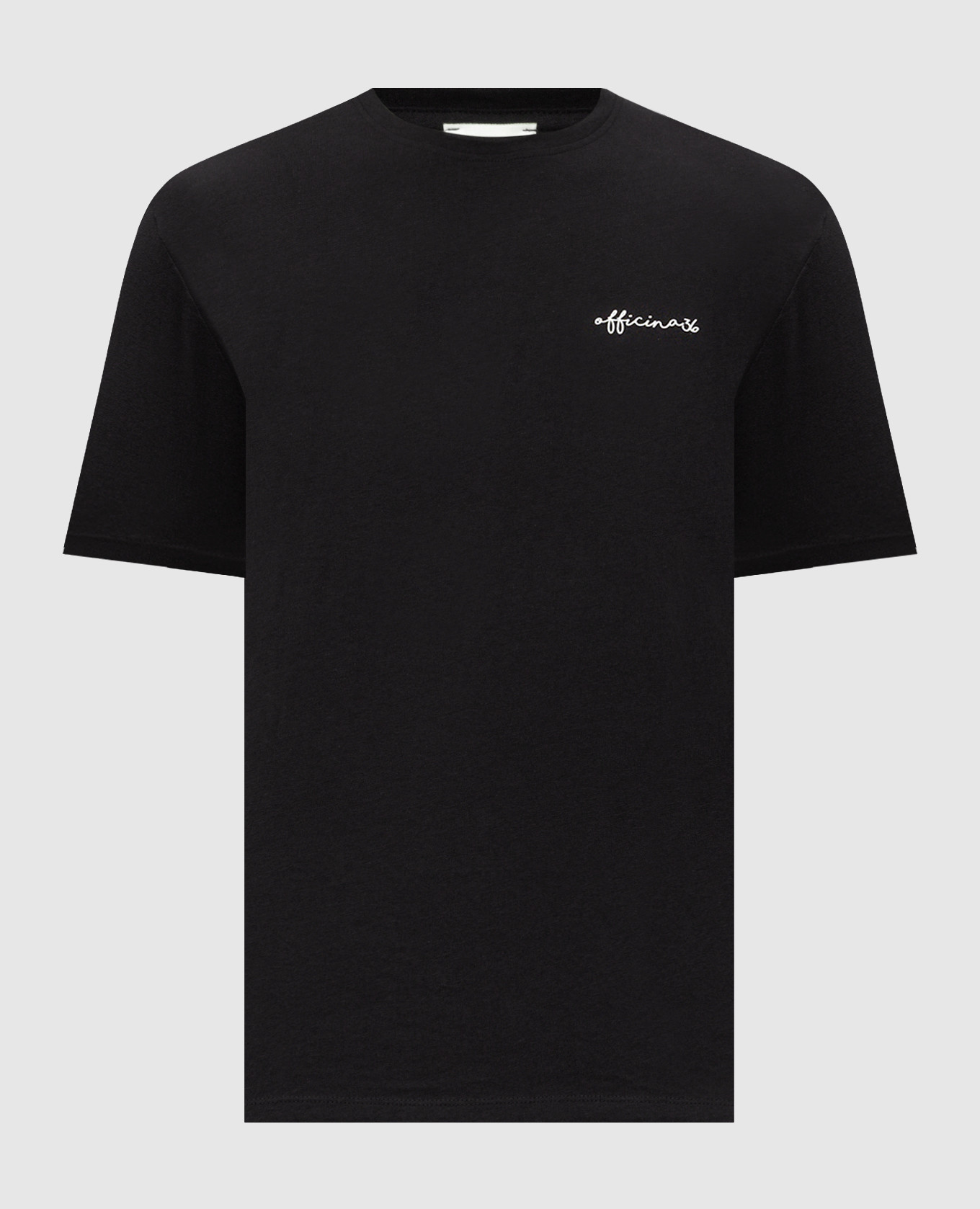 Black T-shirt with branded print