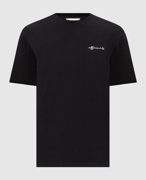 Officina 36 Black T-shirt with branded print CUPF73