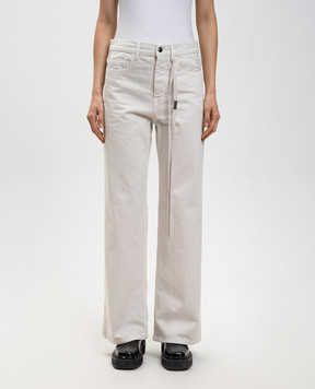 Ann Demeulemeester Zana flared jeans in ivory B0014028FA038