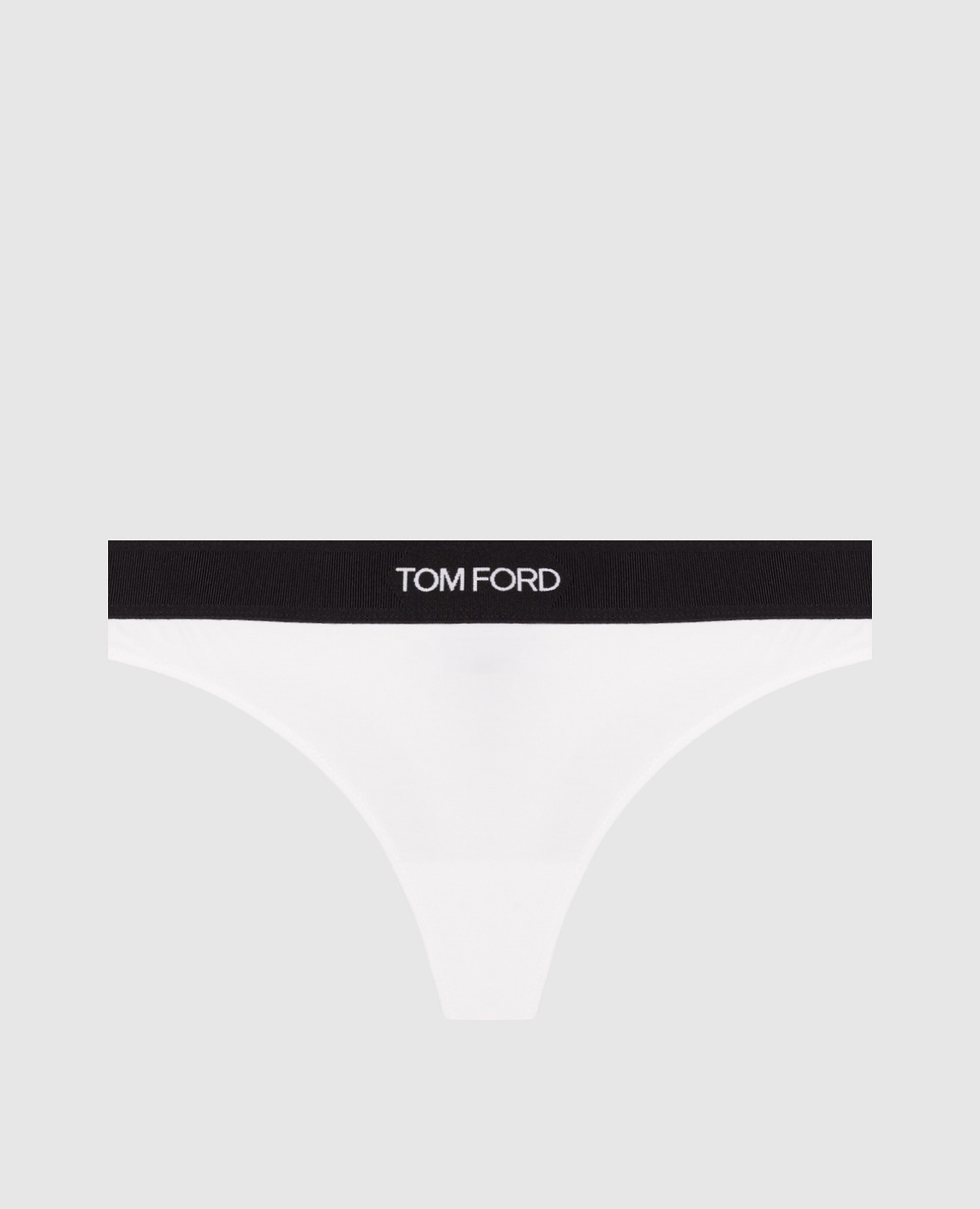 White thong panties with logo pattern