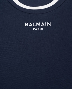 Balmain Children's blue layered t-shirt BY8Q31Z36581214