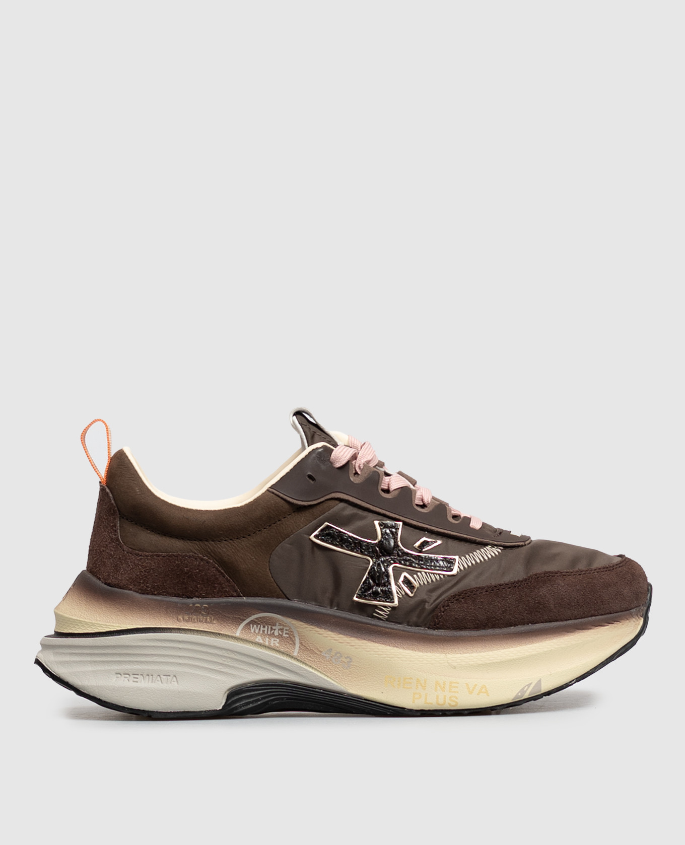 Brown Hill combination sneakers Premiata