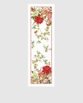 TESSITURA TOSCANA TELERIE White MARZAPE linen runner NT250118020067