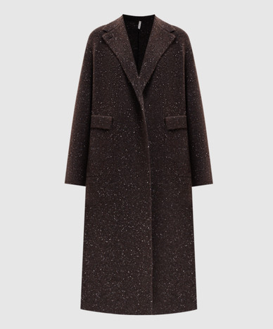 Brown coat with wool and cashmere