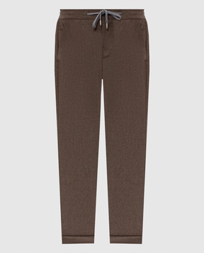 Marco Pescarolo Brown wool and cashmere pants CARACCIOLO5429