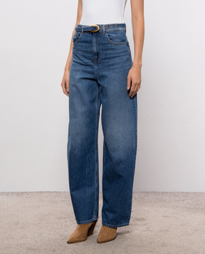 Twinset Blue jeans with a belt 262TT2390