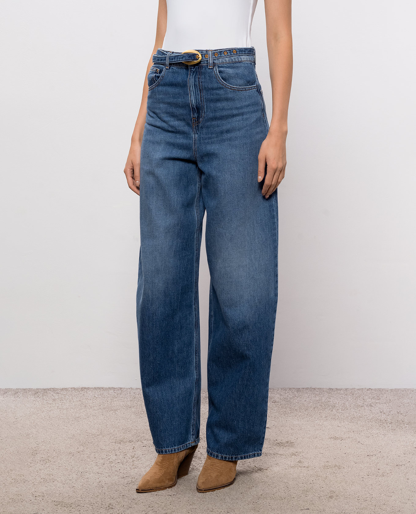 Blue jeans with a belt Twinset 3