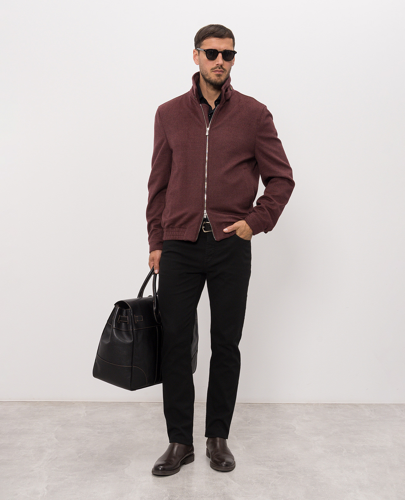Black shirt with silk Brunello Cucinelli 2