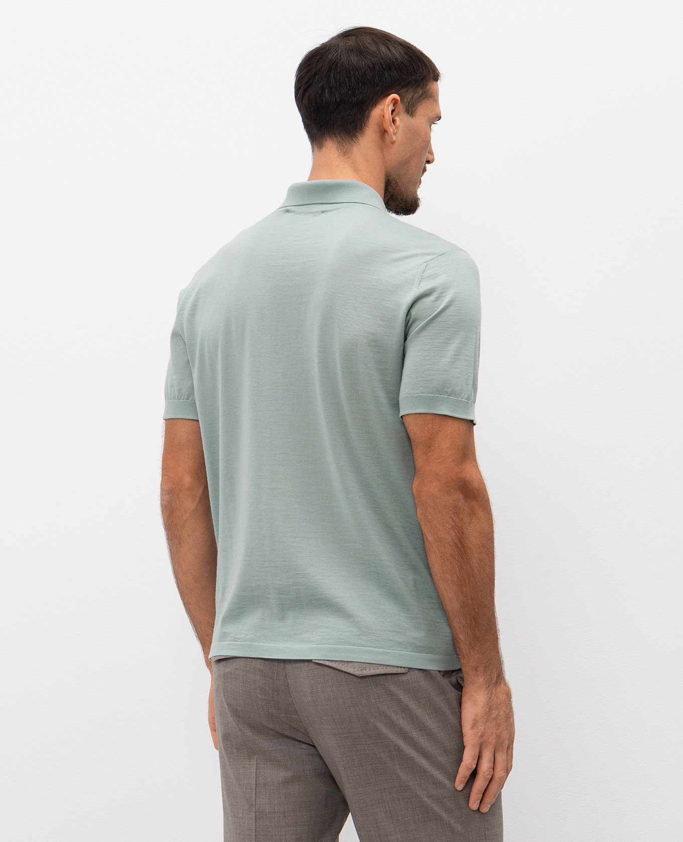 Green cashmere polo shirt Stefano Ricci 4