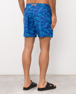 Vilebrequin Sparkling Whales Blue Swim Shorts MAHEJ308