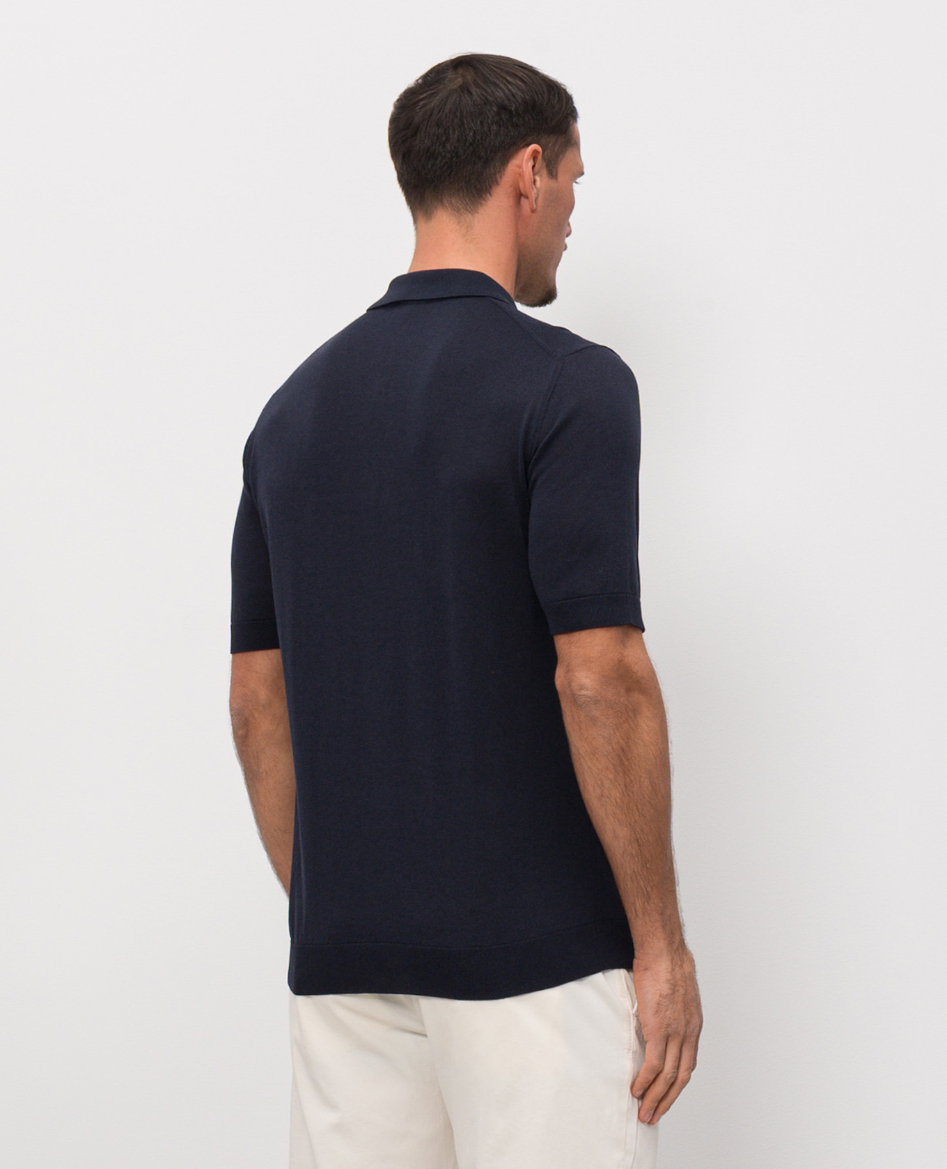 

Blue polo with silk Castangia dal 1850