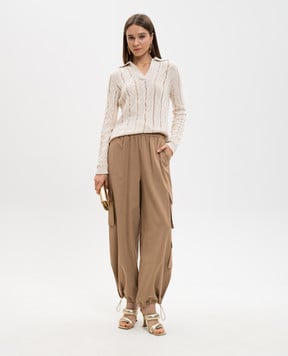 Twinset Beige cargo pants 261TE2070