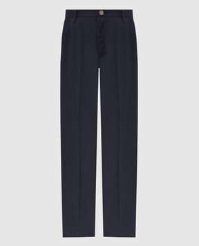 Stefano Ricci Blue wool pants M8T63B0010T6054