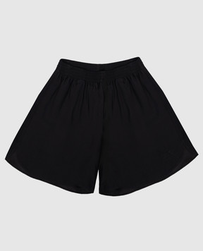 Maison Margiela MM6 Children's black shorts with embroidered emblem M61003MM07Z