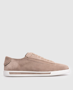 Stefano Ricci Brown suede sneakers with logo UV33G5257SDP