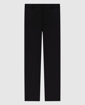Stefano Ricci Black wool trousers with logo M1T80A0000W0008U