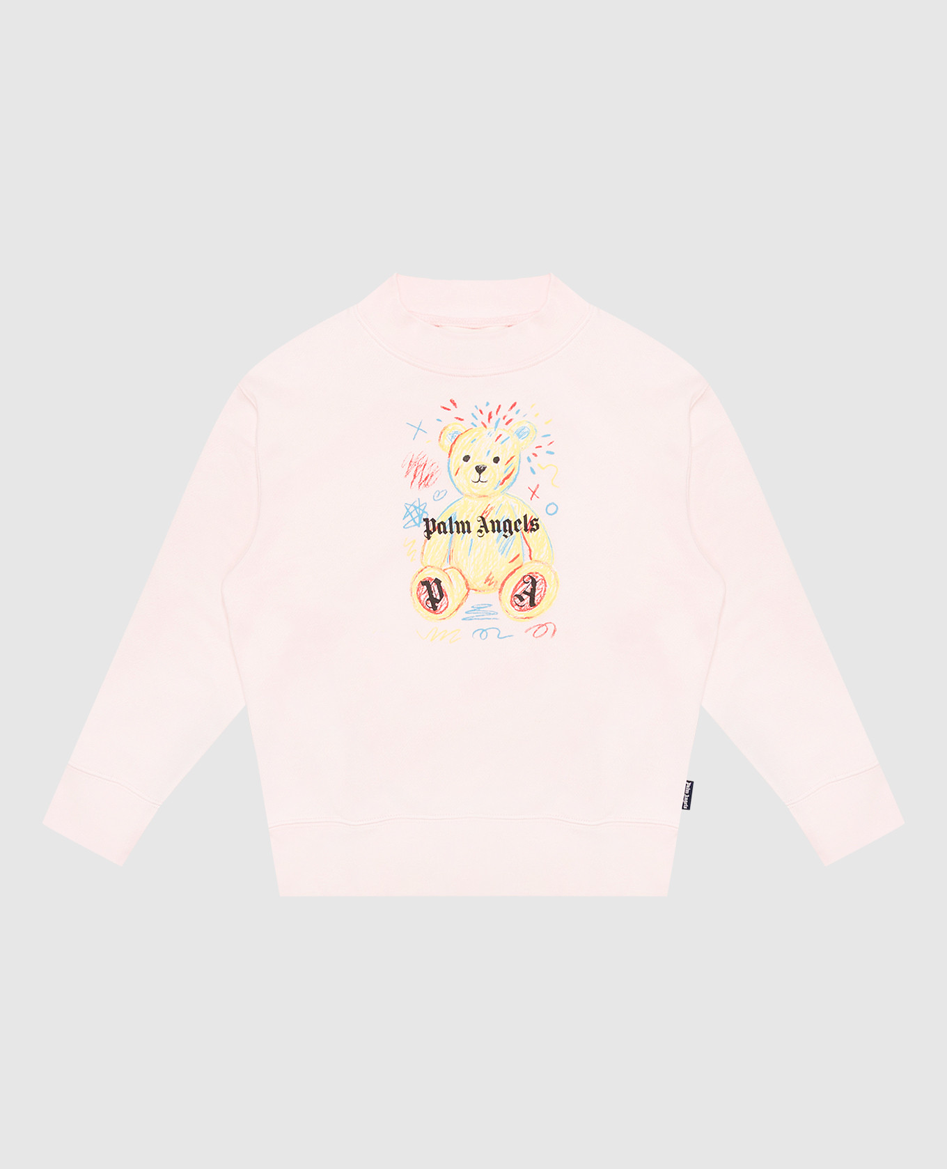 Children's pink sweatshirt with print Palm Angels