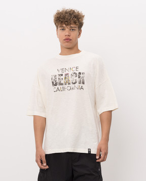 Palm Angels Surf Club ivory t-shirt PAMAA003JR005