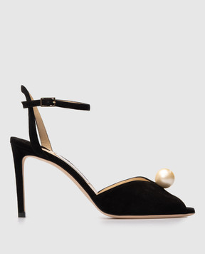 Jimmy Choo Sacora black suede sandals SACORA85AOB
