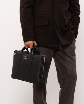 Enrico Mandelli Black leather briefcase 0BAFFY7213