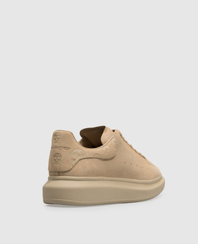 Alexander McQueen Beige suede oversized sneakers 553680WIALF