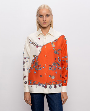 Versace Printed silk blouse 10256861A18682