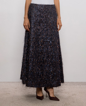 Peserico Blue skirt with lurex E0520706809
