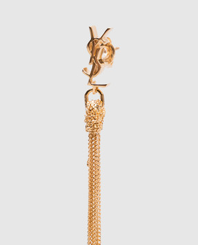 Saint Laurent CASSANDRE gold-tone earrings with chains 803195Y1500